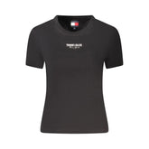Tommy Hilfiger Black Cotton Women T-Shirt - T-Shirts