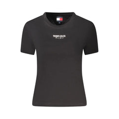 Tommy Hilfiger Black Cotton Women T-Shirt - T-Shirts