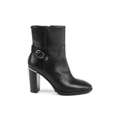 Tommy Hilfiger Black Leather Ankle Boots - EU39/US9