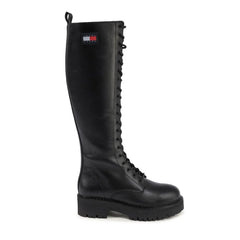 Tommy Hilfiger Black Leather Boot - EU 36 | US3 - Boots