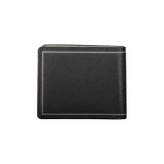 Tommy Hilfiger Black Leather Double Card Wallet - Wallets