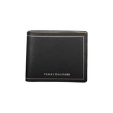 Tommy Hilfiger Black Leather Double Card Wallet - Wallets