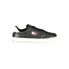 Tommy Hilfiger Black Leather Men Sneaker