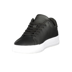 Tommy Hilfiger Black Leather Men Sneaker - EU40/US7 - Sneakers