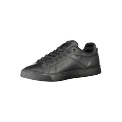 Tommy Hilfiger Black Leather Men Sneaker - Sneakers
