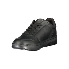 Tommy Hilfiger Black Leather Men Sneaker - Sneakers
