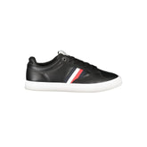 Tommy Hilfiger Black Leather Men Sneaker - Sneakers