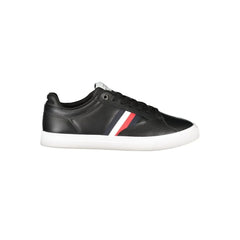 Tommy Hilfiger Black Leather Men Sneaker - Sneakers