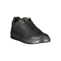 Tommy Hilfiger Black Leather Men Sneaker - Sneakers