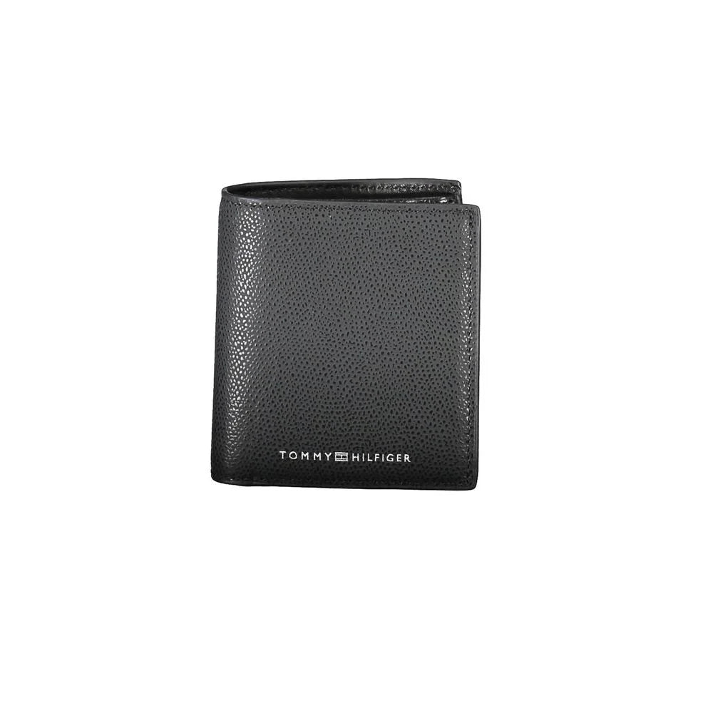 Tommy Hilfiger Black Leather Men Wallet - Wallets