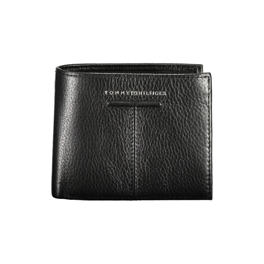 Tommy Hilfiger Black Leather Men Wallet - Wallets