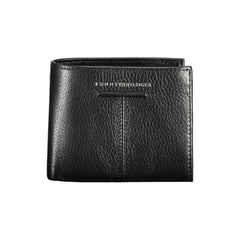 Tommy Hilfiger Black Leather Men Wallet - Wallets