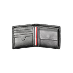 Tommy Hilfiger Black Leather Men Wallet - Wallets