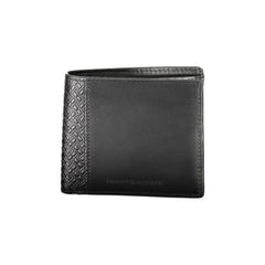 Tommy Hilfiger Black Leather Men Wallet - Wallets