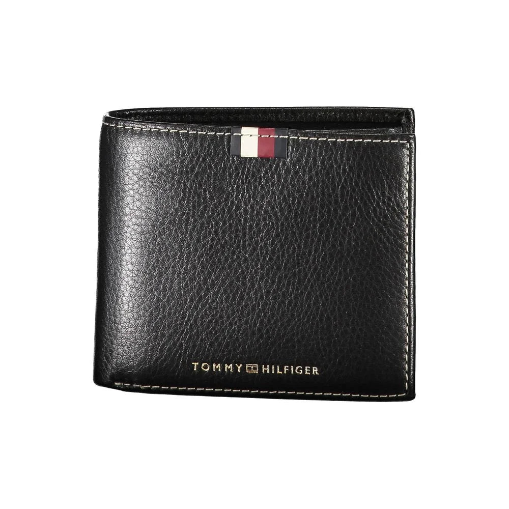 Tommy Hilfiger Black Leather Men Wallet - Wallets