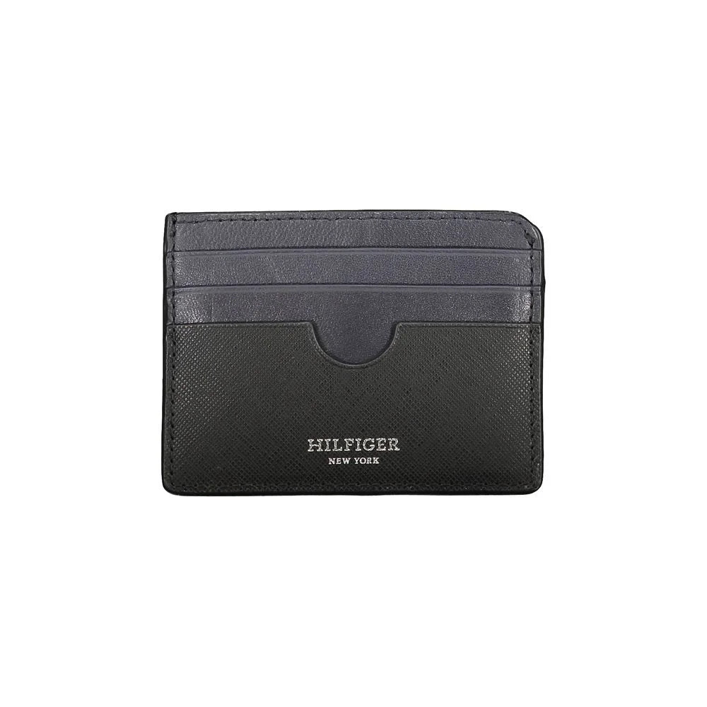 Tommy Hilfiger Black Leather Wallet - Card Cases