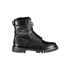 Tommy Hilfiger Black Leather Women Boot - EU36/US6 - Boots