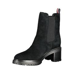 Tommy Hilfiger Black Leather Women Boot - EU41/US11