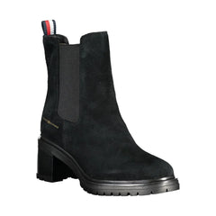 Tommy Hilfiger Black Leather Women Boot - EU41/US11 - Boots