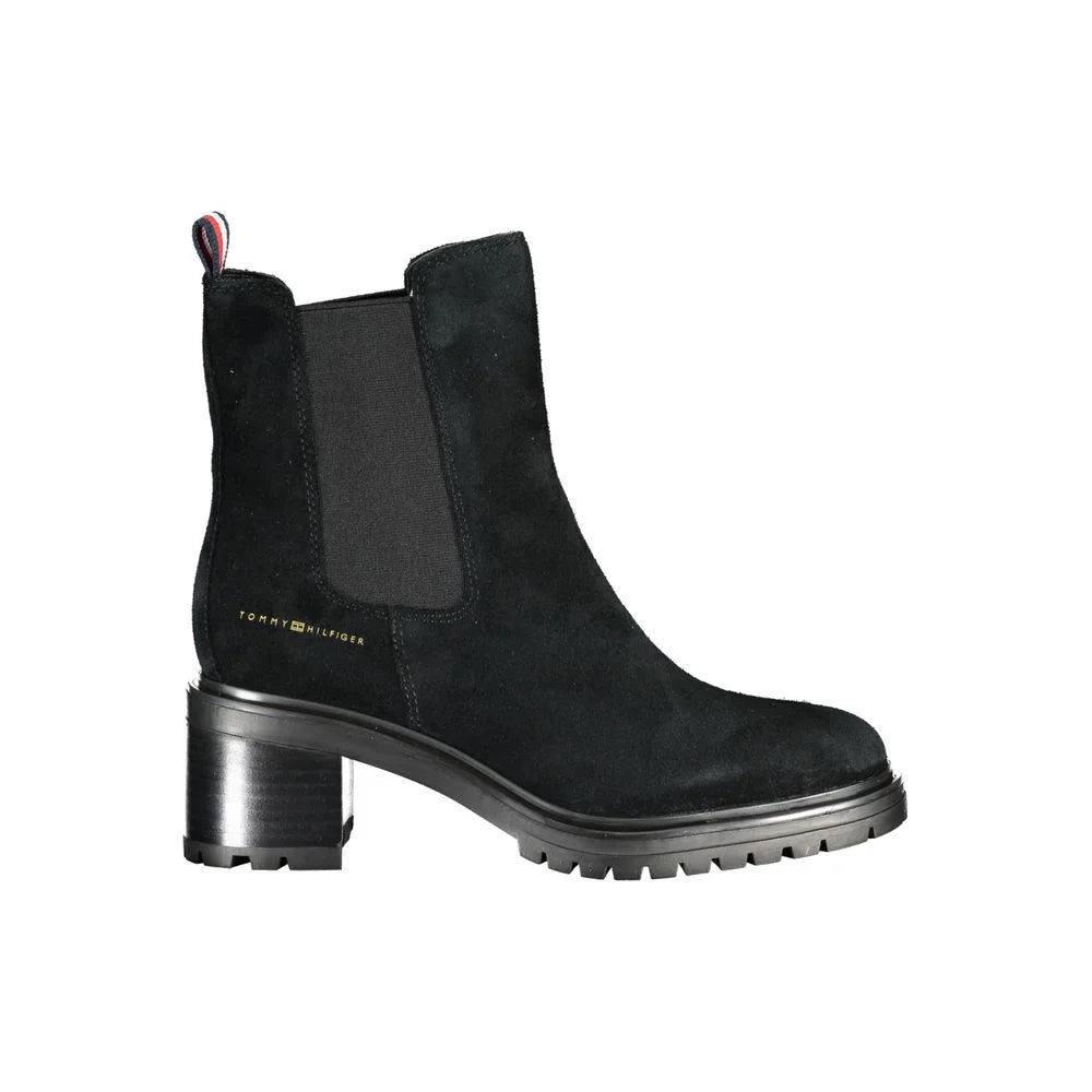 Tommy Hilfiger Black Leather Women Boot - EU41/US11 - Boots