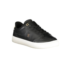 Tommy Hilfiger Black Leather Women Sneaker