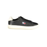 Tommy Hilfiger Black Leather Women Sneaker - Sneakers