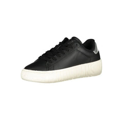 Tommy Hilfiger Black Leather Women Sneaker - Sneakers