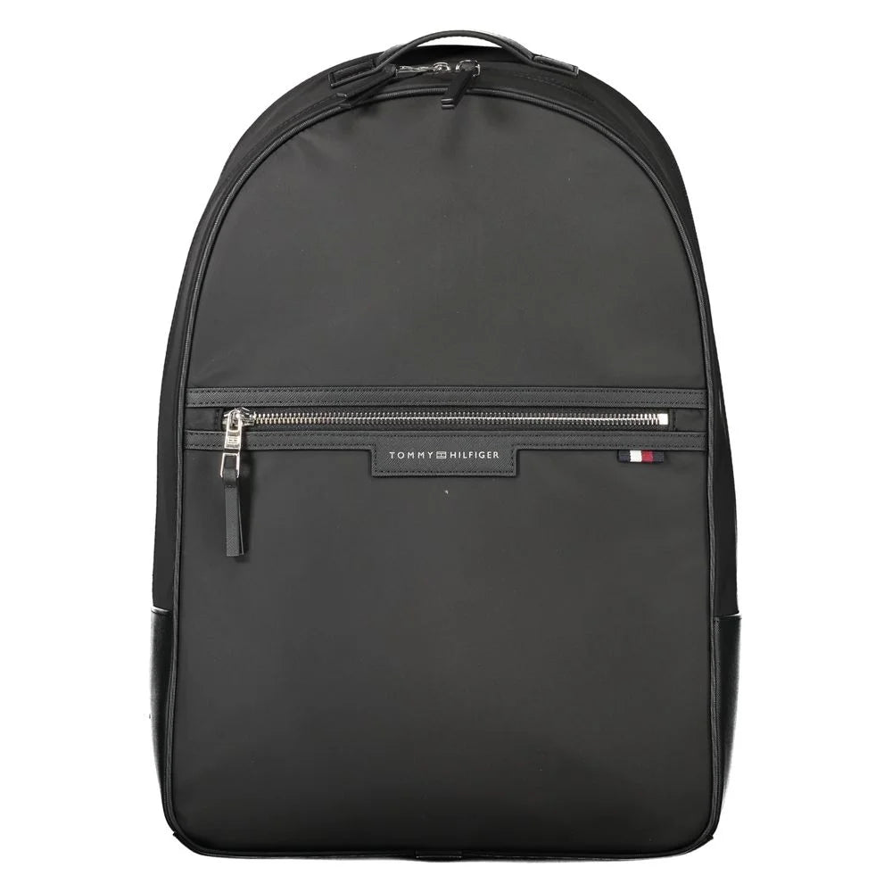 Tommy Hilfiger Black Polyester Backpack - Laptop Backpacks
