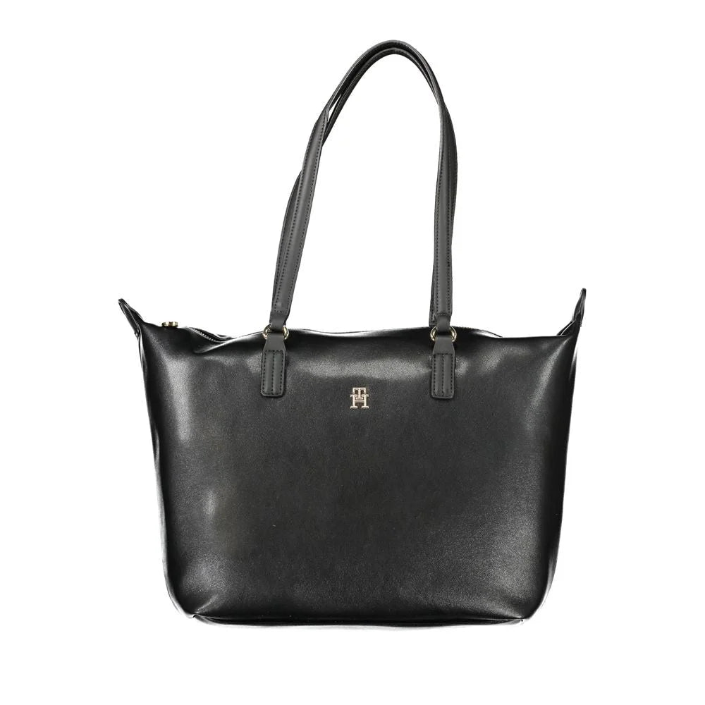 Tommy Hilfiger Black Polyester Handbag - Shoulder Bags