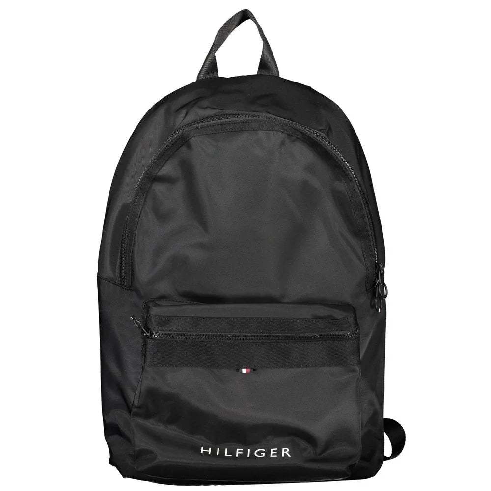 Tommy Hilfiger Black Polyester Men Backpack - Laptop Backpacks