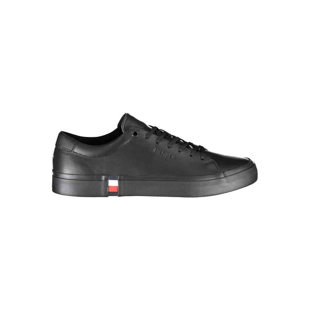 Tommy Hilfiger Black Polyester Sneaker - EU40/US7