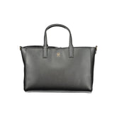 Tommy Hilfiger Black Polyester Women Handbag - Shopper Bags