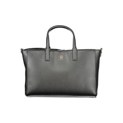 Tommy Hilfiger Black Polyester Women Handbag - Shopper Bags