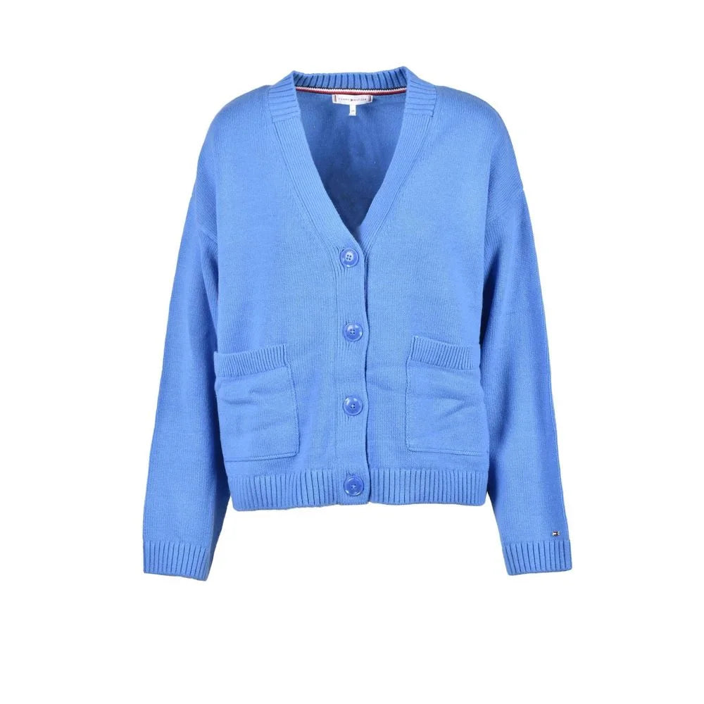 Tommy Hilfiger Blue Cotton Cardigan - L/XL
