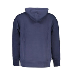 Tommy Hilfiger Blue Cotton Men Sweater with Hood - Hoodies