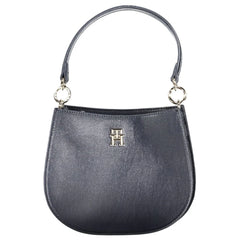 Tommy Hilfiger Blue Polyester Women Handbag - Half-Moon Bags