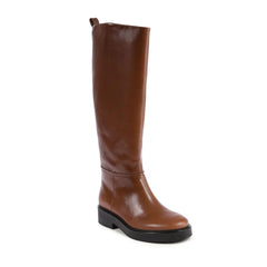 Tommy Hilfiger Brown Leather Ankle Boots - EU39/US9