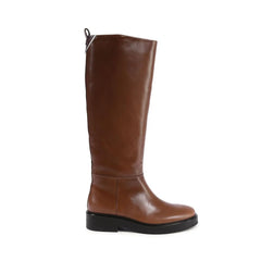 Tommy Hilfiger Brown Leather Ankle Boots - EU39/US9