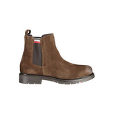 Tommy Hilfiger Brown Leather Men Boot - EU40/US7