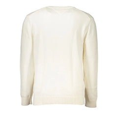 Tommy Hilfiger Chic White Crew Neck Cotton Sweater - Sweaters