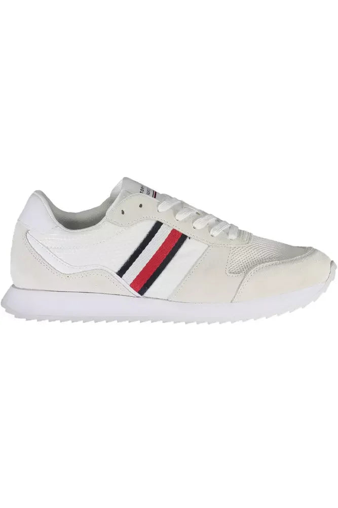 Tommy Hilfiger Eco-Conscious White Sneakers With Logo Accent - EU45/US12 - Sneakers