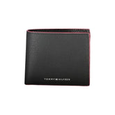Tommy Hilfiger Elegant Black Leather Wallet - Wallets