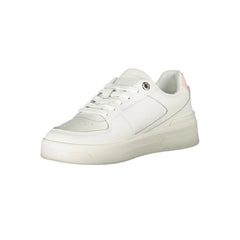 Tommy Hilfiger Elegant White Lace-Up Sneakers with Contrast Detail - Sneakers