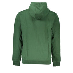 Tommy Hilfiger Green Cotton Men Sweater with Hood - S