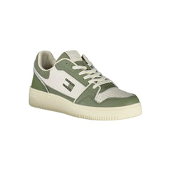 Tommy Hilfiger Green Leather Men Sneaker - Sneakers