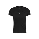 Tommy Hilfiger Jeans Black Cotton T-Shirt - IT38|XS