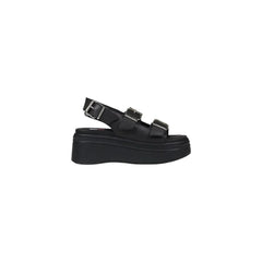Tommy Hilfiger Jeans Black Leather Sandal