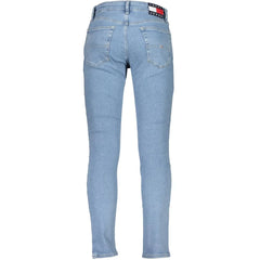 Tommy Hilfiger Light Blue Cotton Men Slim Tapered Jean - Jeans