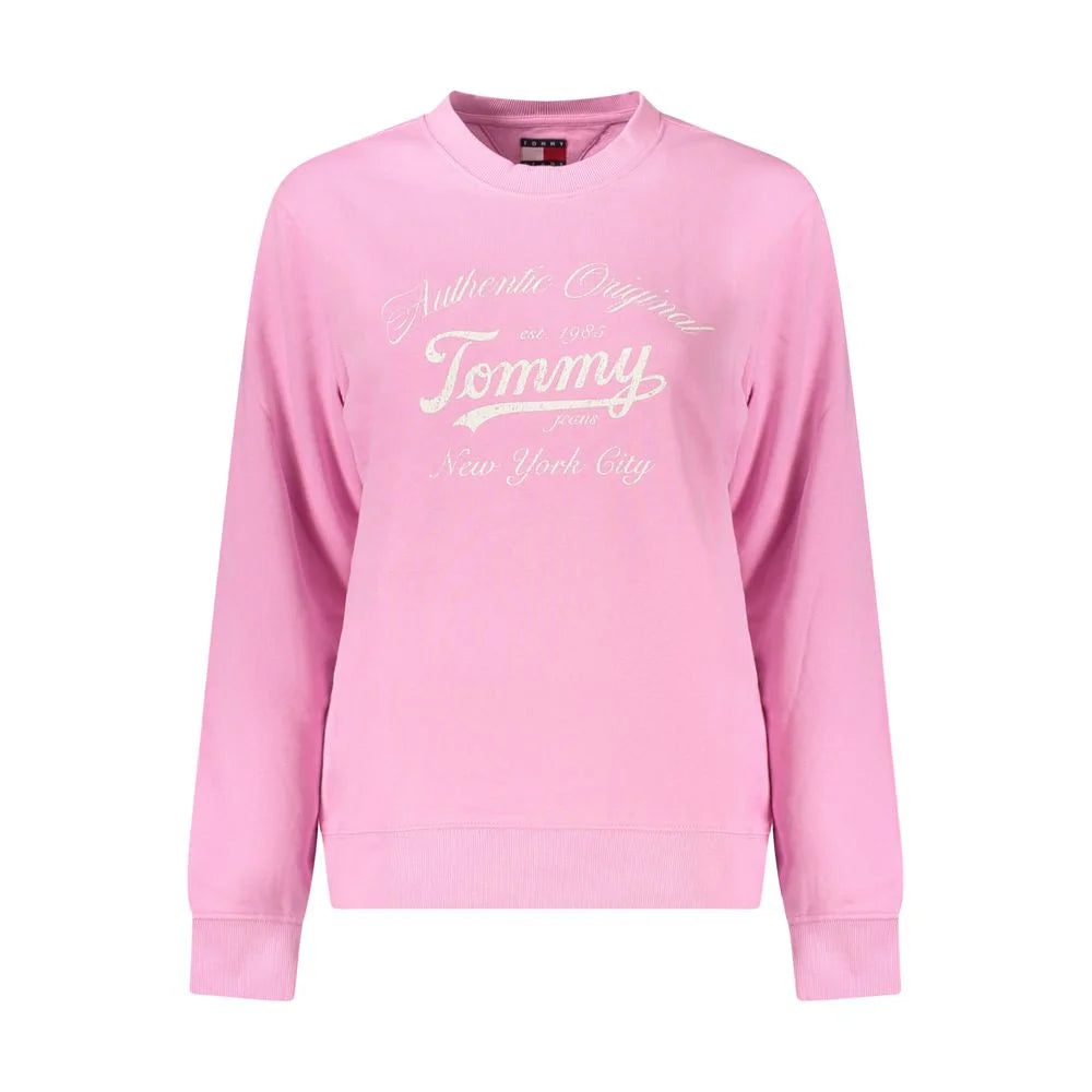 Tommy Hilfiger Pink Cotton Women Sweater - Sweatshirts