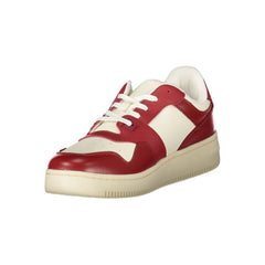 Tommy Hilfiger Red Leather Women Sneaker - Sneakers